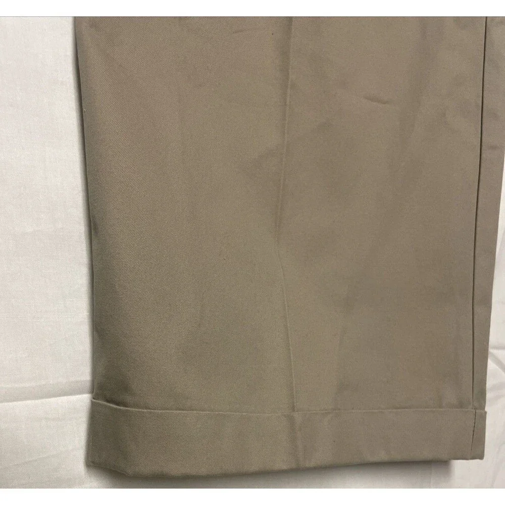 Greg Norman 40 X 30 Beige Pleated Athletic Chino Khaki Golf Pant NWT 100% Cotton